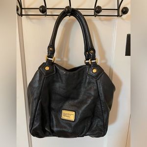 Marc Jacobs Fran Tumbled Leather Tote with removable crossbody strap